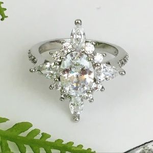 Oval Cut CZ Ring